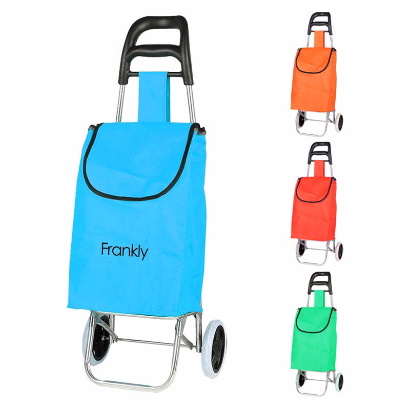Foldable Shopping Cart For Groceries With Wheels And Bag