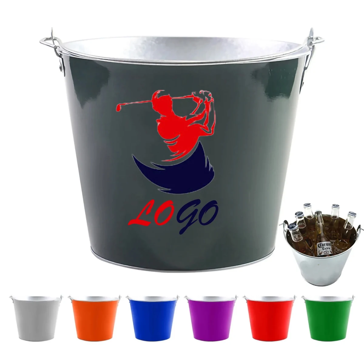 Custom Premium Metal Ice Bucket 1