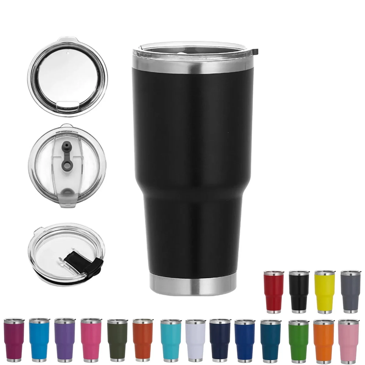 30oz Stainless Steel Tumbler with Lid 1