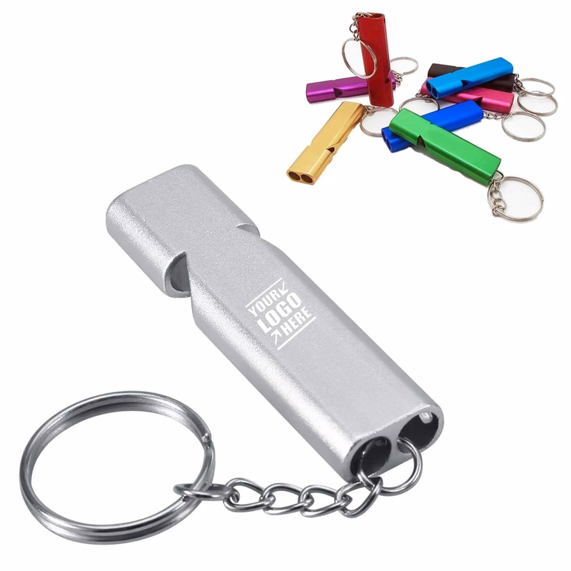 Premium Double Tube Safety Survival Whistles with Keychain