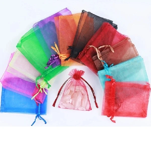 Jewelry Pouches with Drawstring String Organza Bags 1