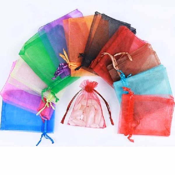 Jewelry Pouches with Drawstring String Organza Bags