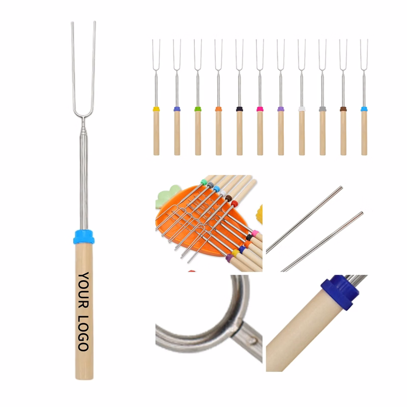 MOQ 50 Telescopic Stainless BBQ Fork