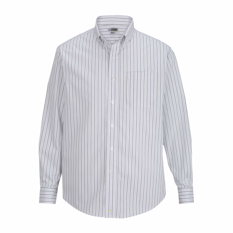 Mens Double Stripe Dress Poplin Shirt