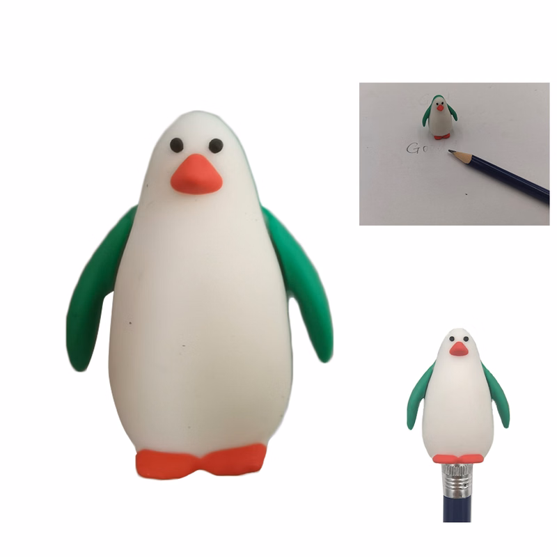 Custom Penguin Animal Pencil Topper Erasers
