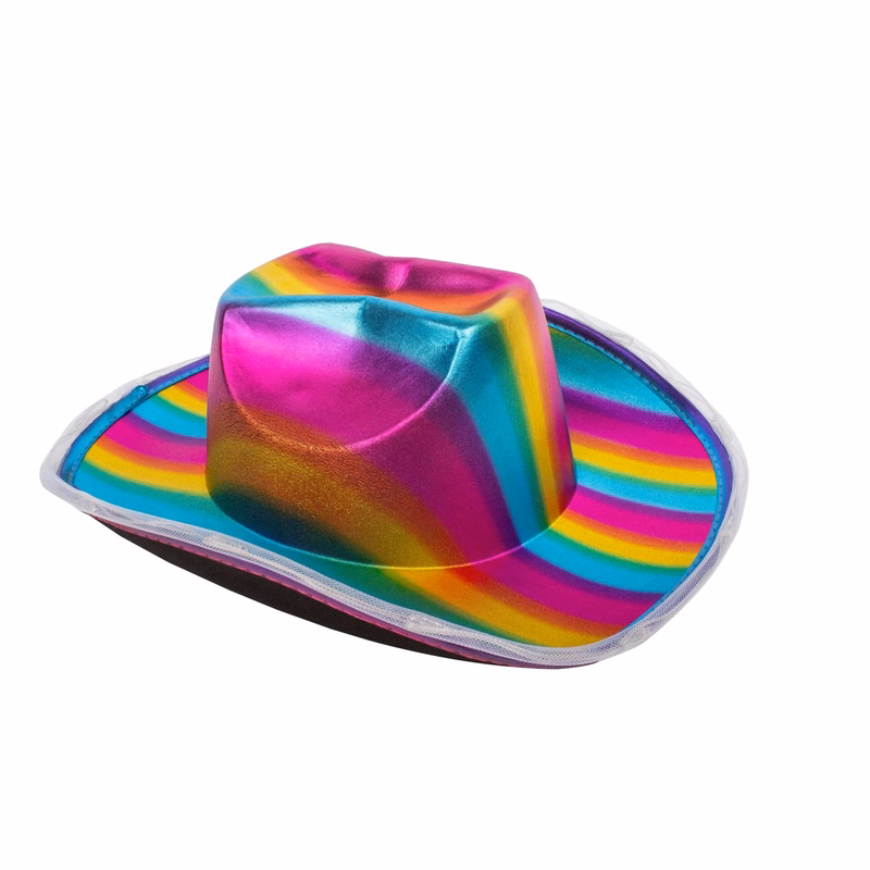 Rainbow Light Up Cowboy Hat