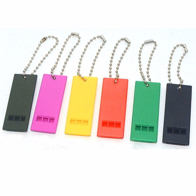 Plastic Whistle With Ball Chain