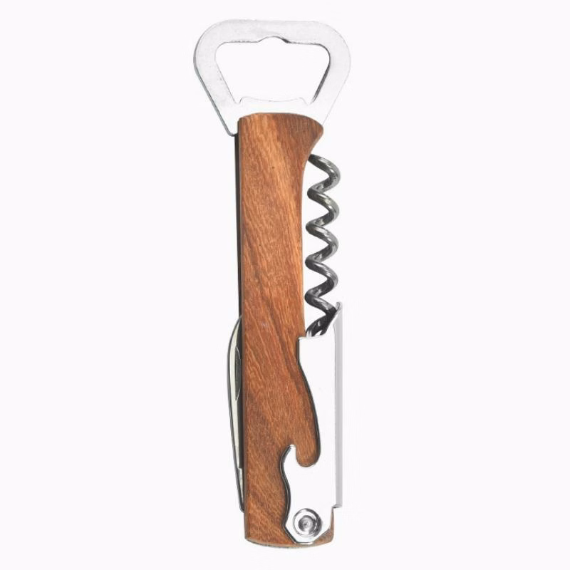 3 In 1 Multi-Function Wine Opener W/ Wood Handle