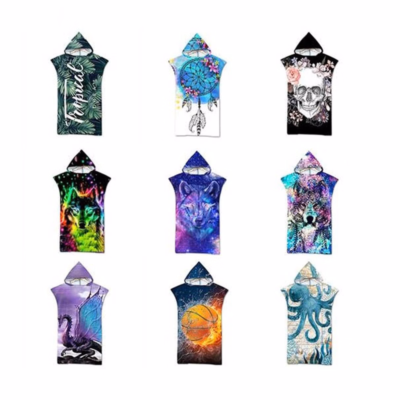 Beach Towel Hooded Cloak Cape