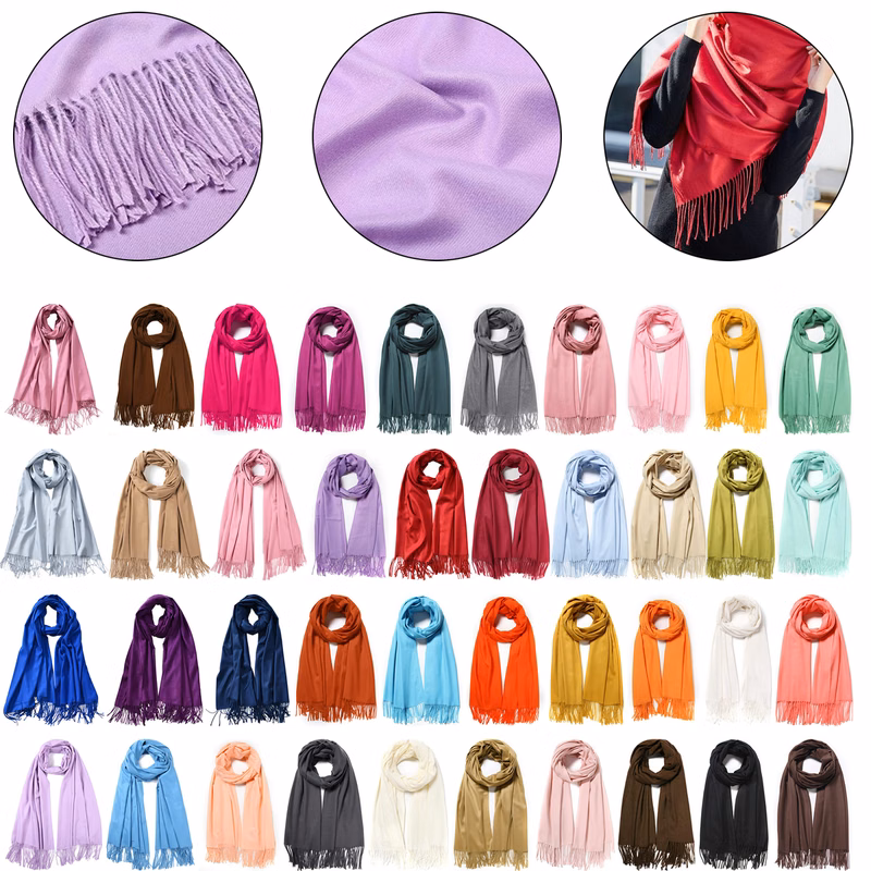 Solid Shawl Wrap Scarf for Women