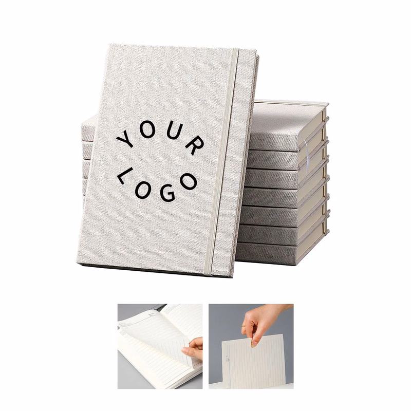 Custom A5 Linen Notebook for Note-Taking and Branding