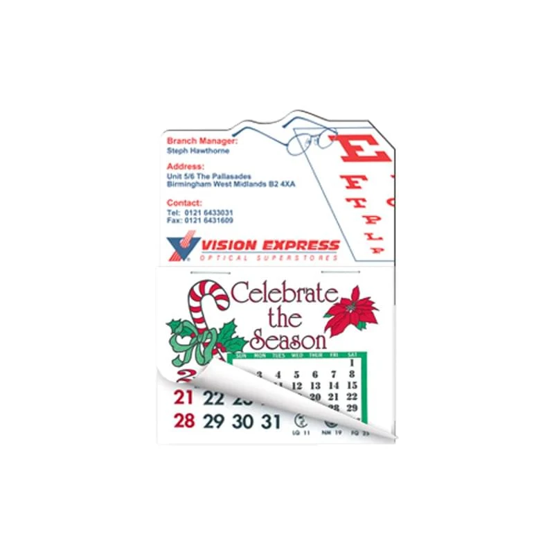 Eye Exam Shape Calendar Pad Magnets W/Tear Away Calendar 1