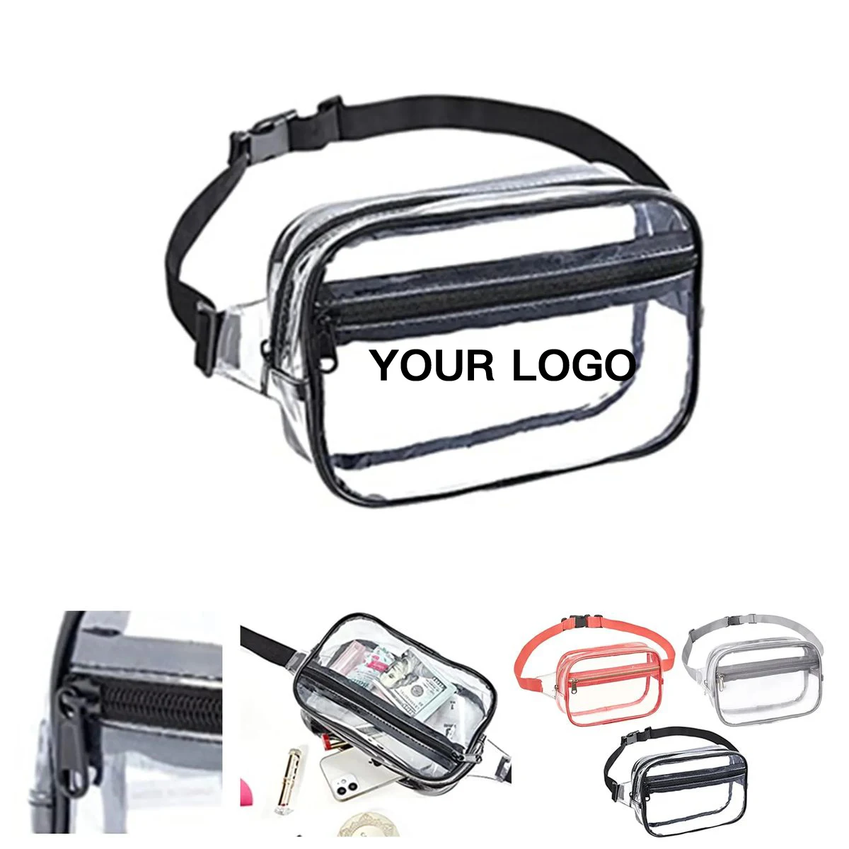 Clear PVC Fanny Pack With Adjustable Strap 1