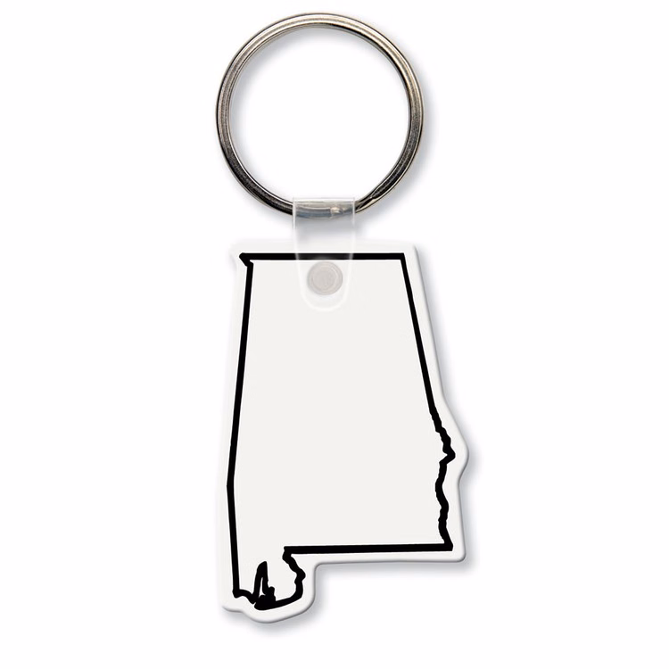 Alabama State Shape Key Tag (Spot Color)