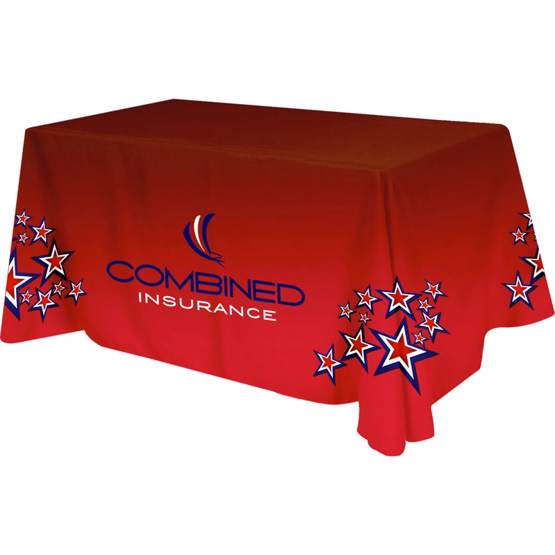 Polyester Digital Direct Print Table Cover 4 sided, 6 foot