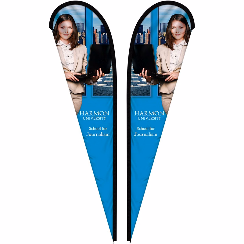 12' Double Sided Custom Portable Teardrop Banners