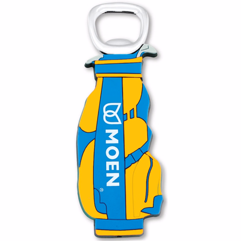 Stock Shape Golf Bag Rubber Softies Bottle Opener