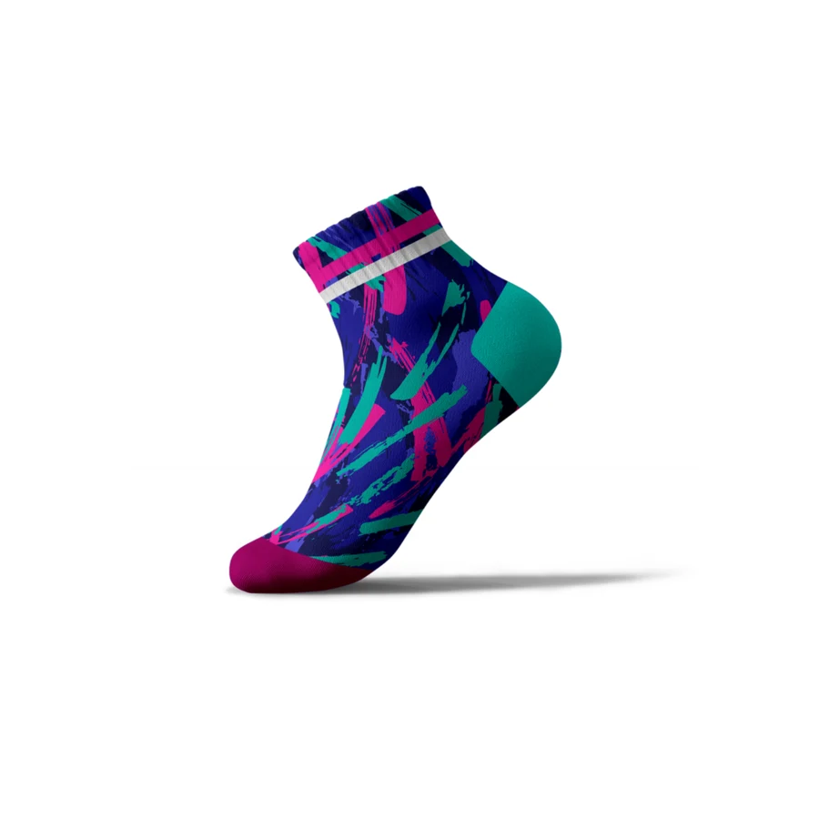 Adult 360 Degree Digital Print Cotton-Blend Ankle Socks 1