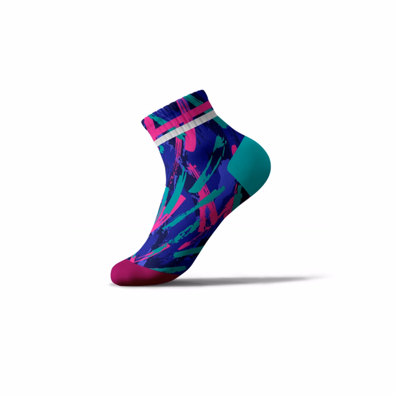 Adult 360 Degree Digital Print Cotton-Blend Ankle Socks