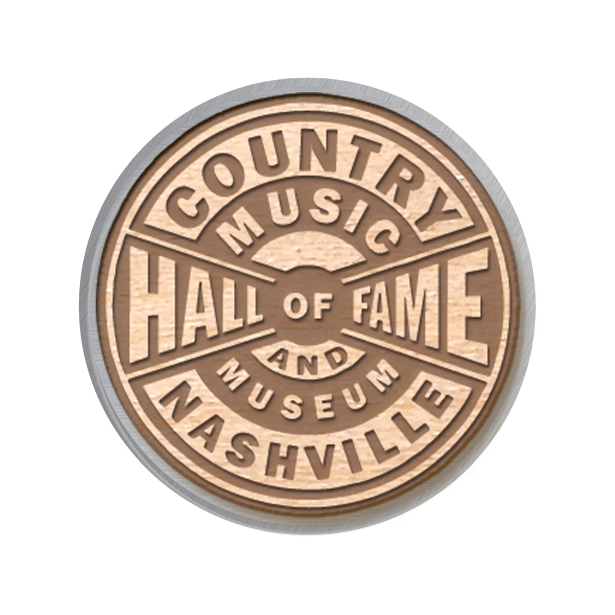 USA Made Commemorative Keepsake Challenge Coin | Wood Insert (Large 1.75" Round) 1