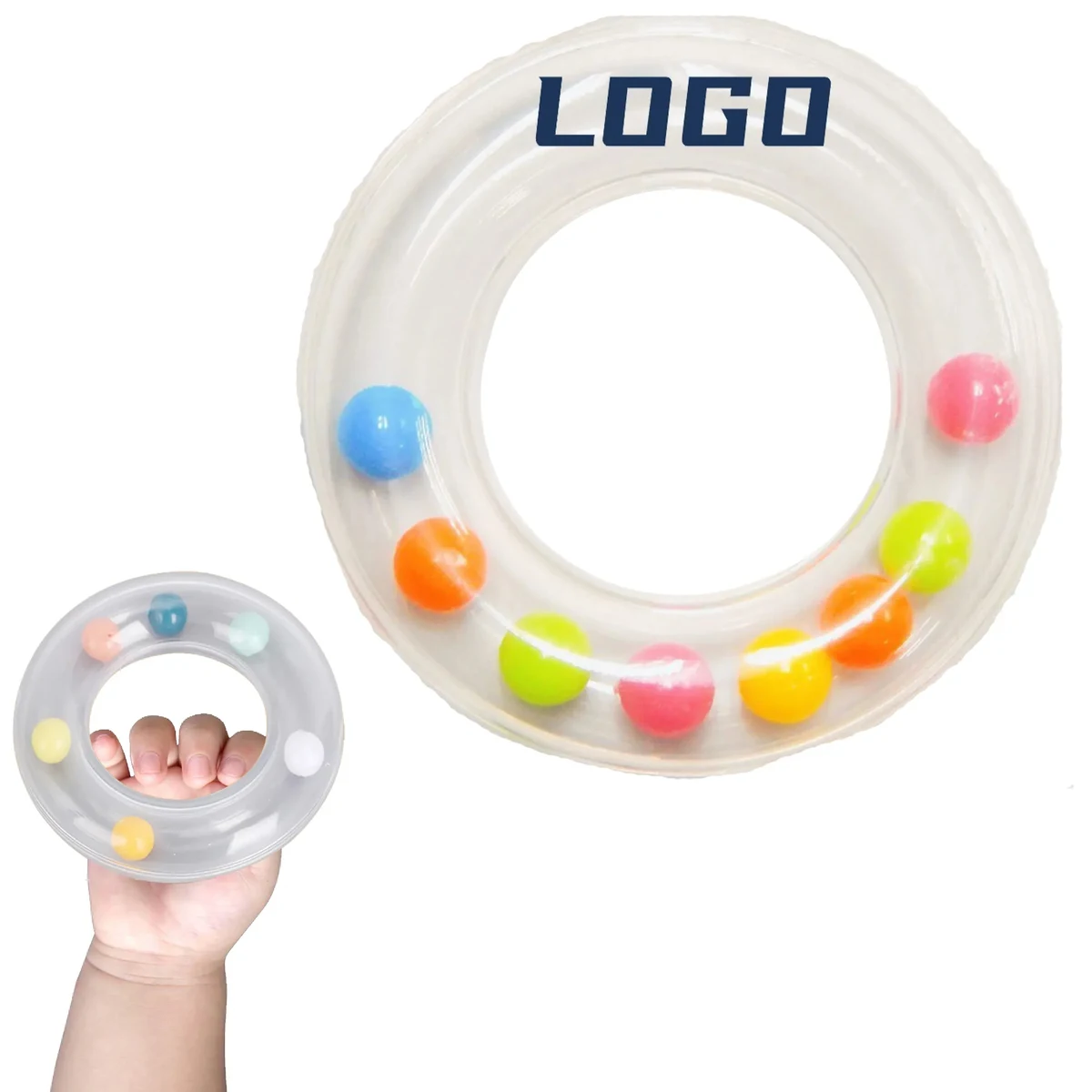 Clear Plastic Baby Rattle MOQ100pcs 1