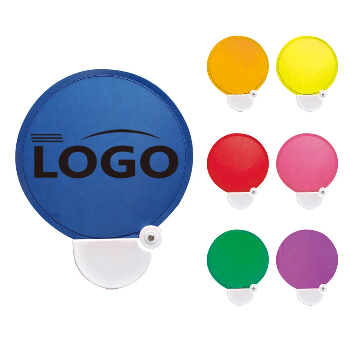 MOQ 50pcs Foldable Flying Discs Fan With Handle 1