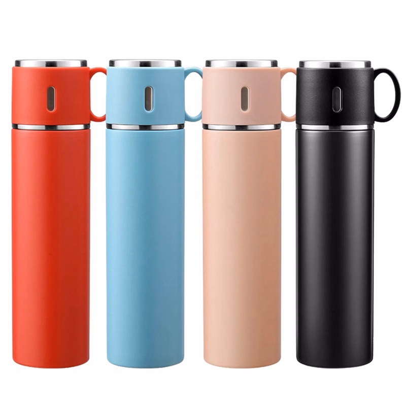 316 Stainless Steel Wide Mouth Water Bottle with Cup