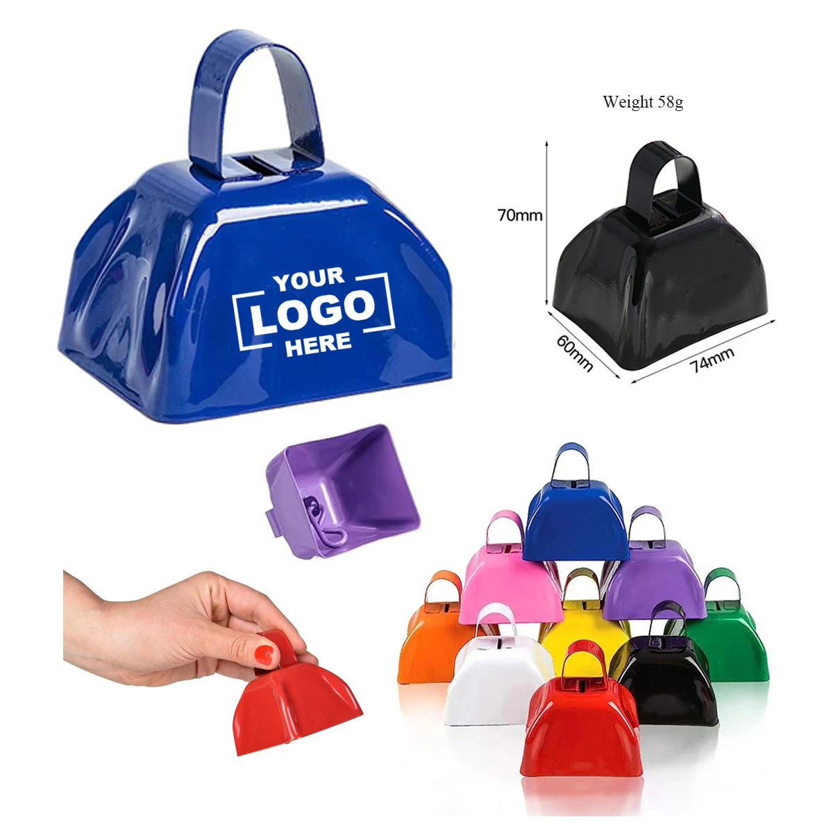 3 Inch Metal Cow Bell Noise Maker 1