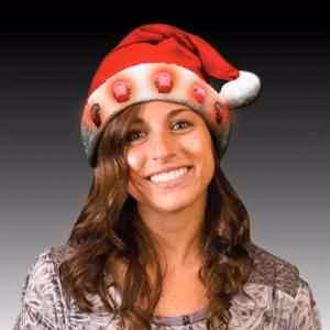 Light up LED Santa Hat