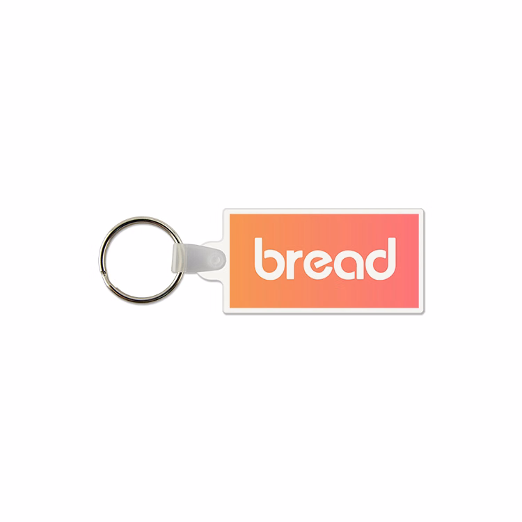 Rectangle Shaped USA Made Vinyl Keychain