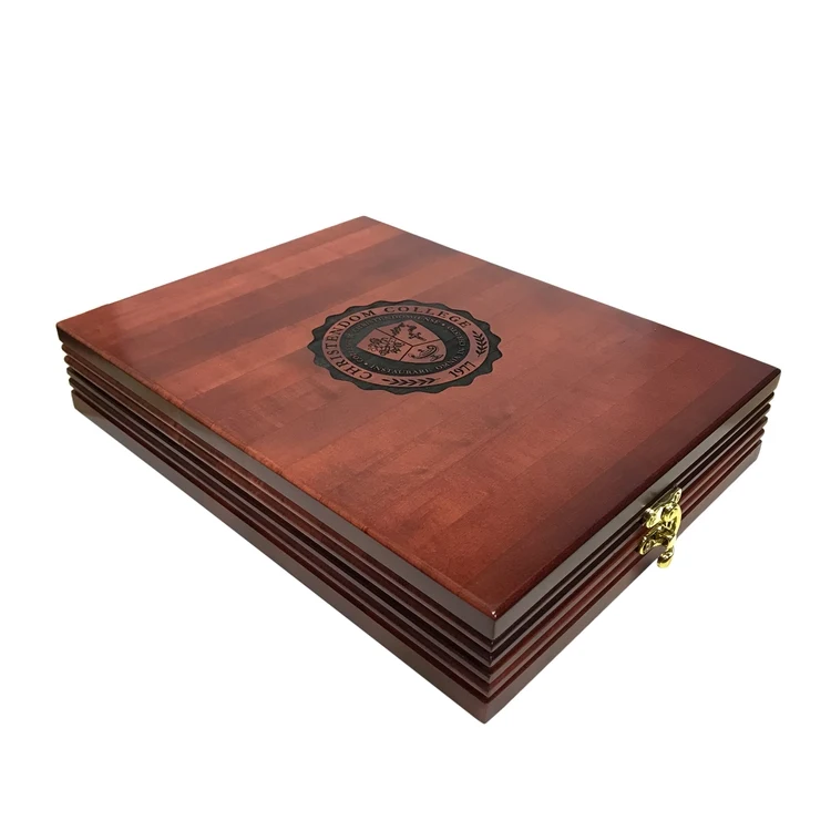 Wood Award Presentation Box, 12" x 9.5" x 2.25" 1