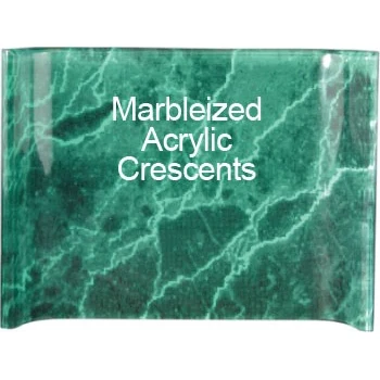 4" x 6" Green Marbleized Acrylic Crescent Award 1