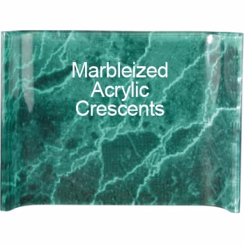 4" x 6" Green Marbleized Acrylic Crescent Award