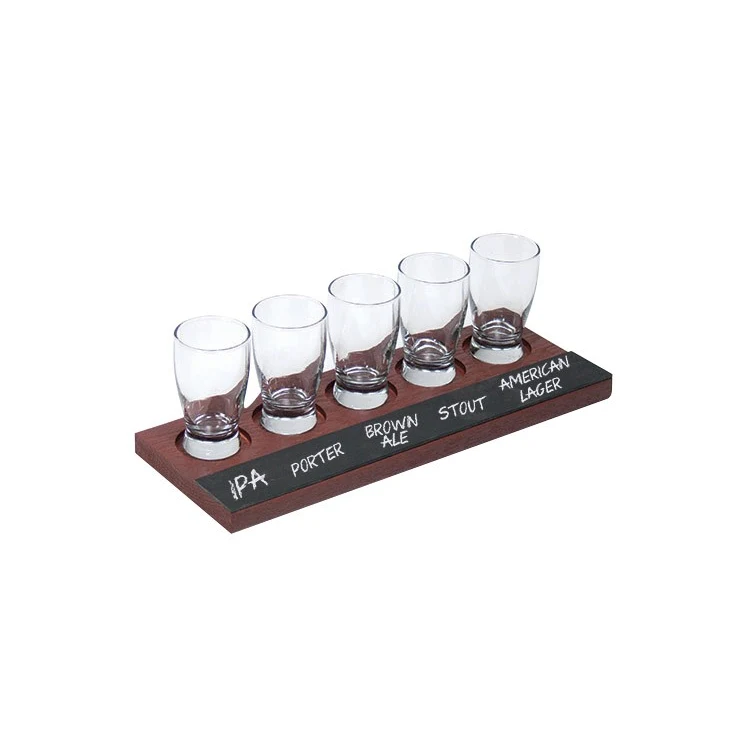 5-Pocket Sampler Tray with Chalkboard - Beer Flight 1