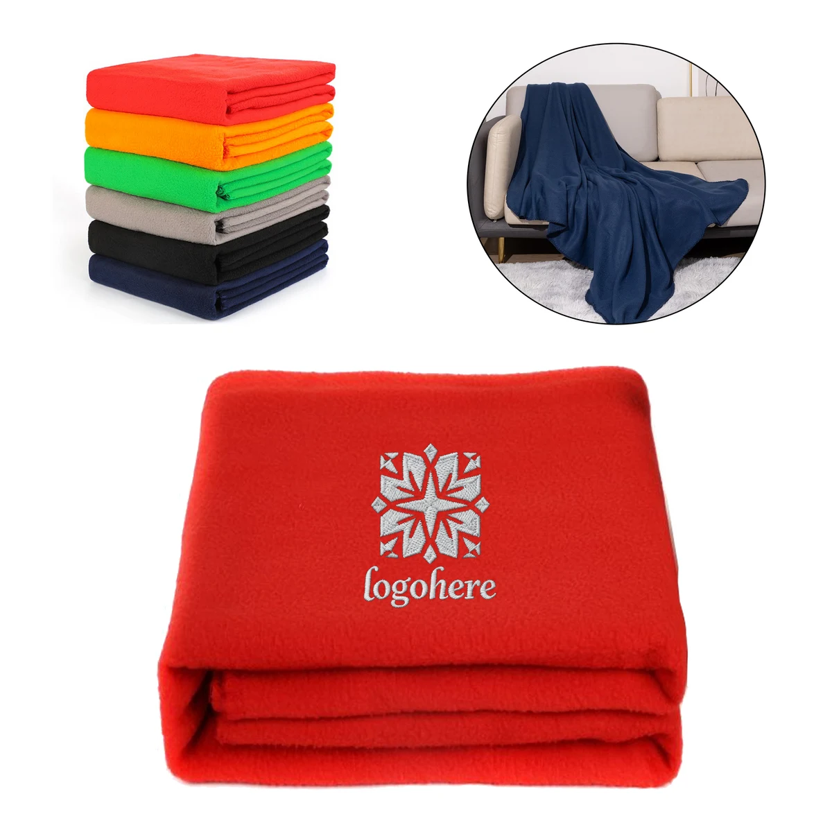 MOQ 20 Double Sided Flannel Fleece Blanket 1