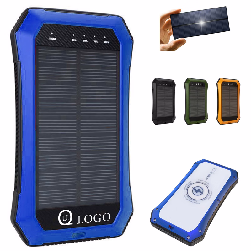 10000Mah Micro-Usb Input Solar Power Bank Flashlight
