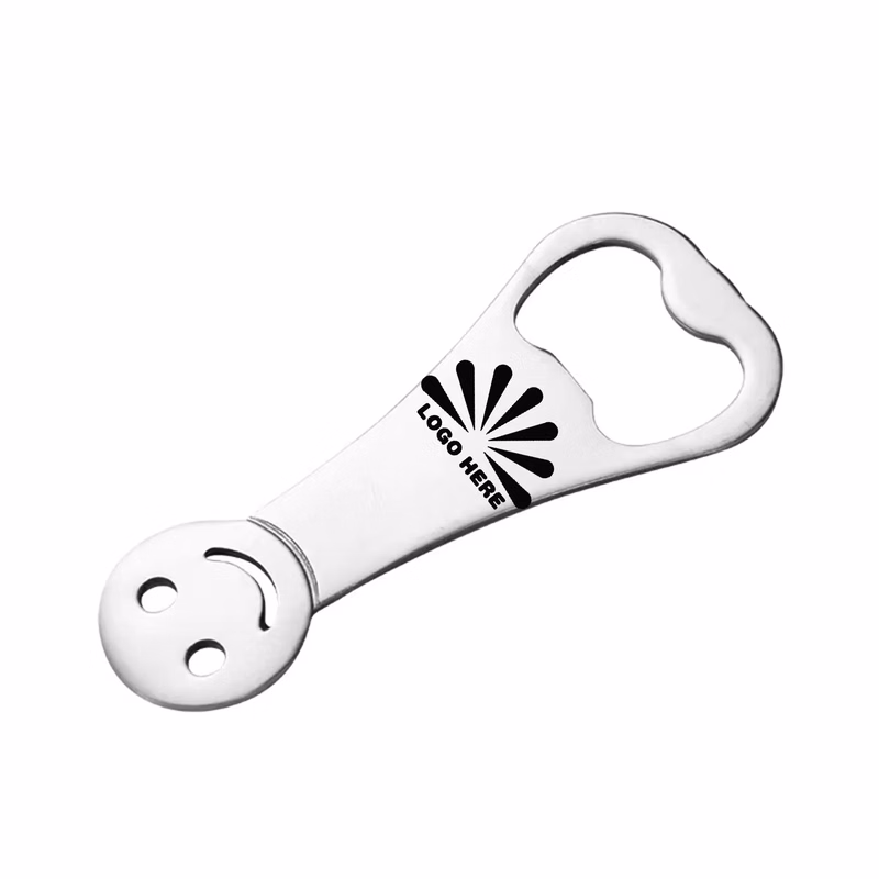 Customizable smiley face bottle opener