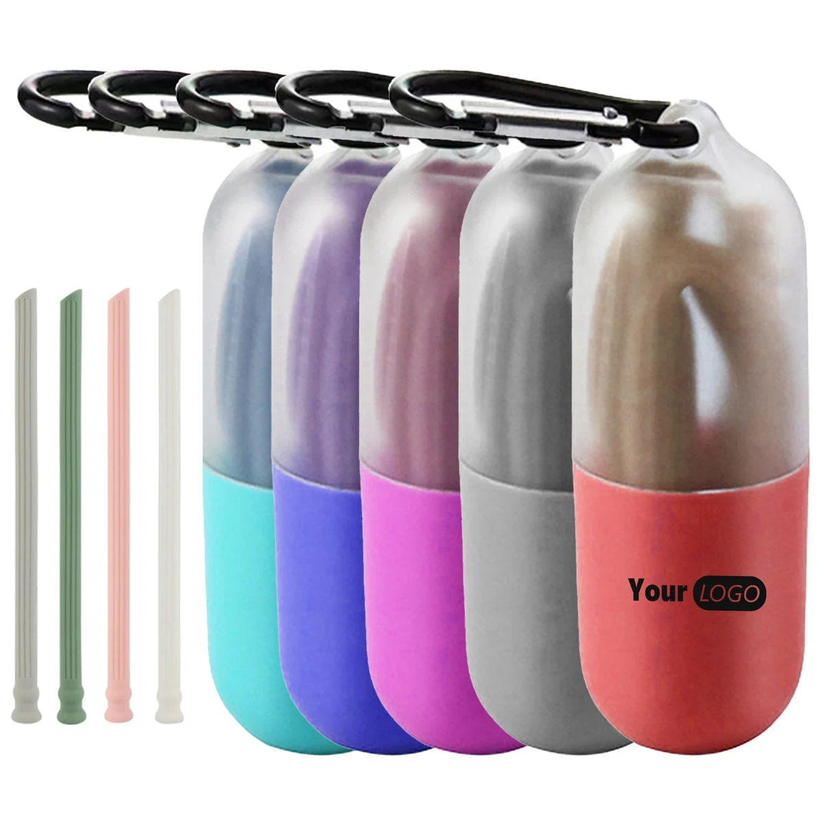 Silicone Sustainable Travel Straw Set 1