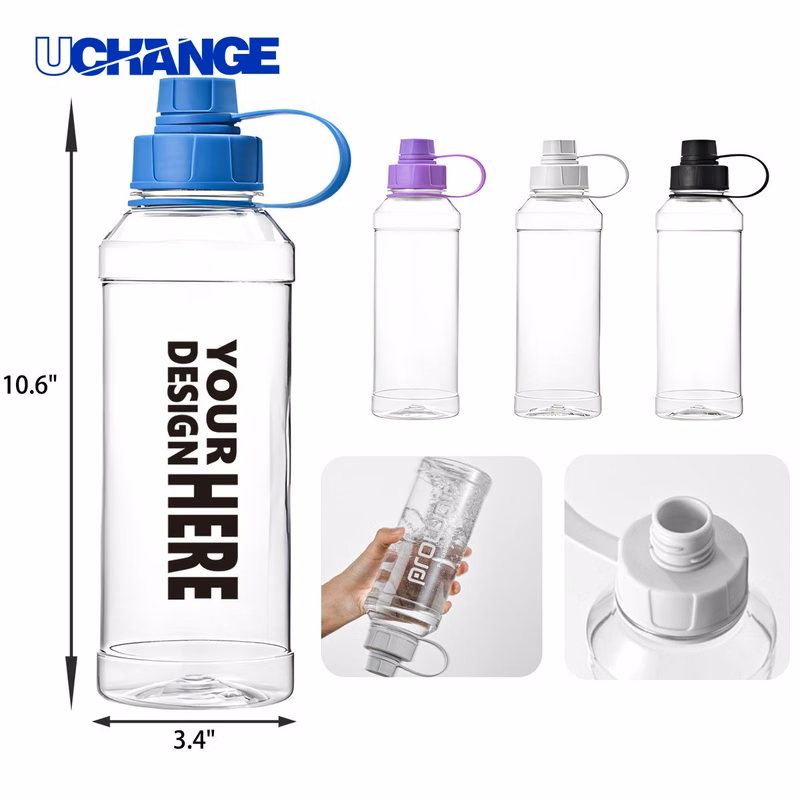 Transparent Plastic Water Bottle Container (33 Oz)