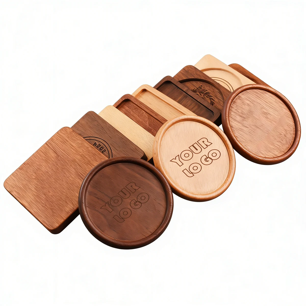 Creative Solid Wood Coasters 1