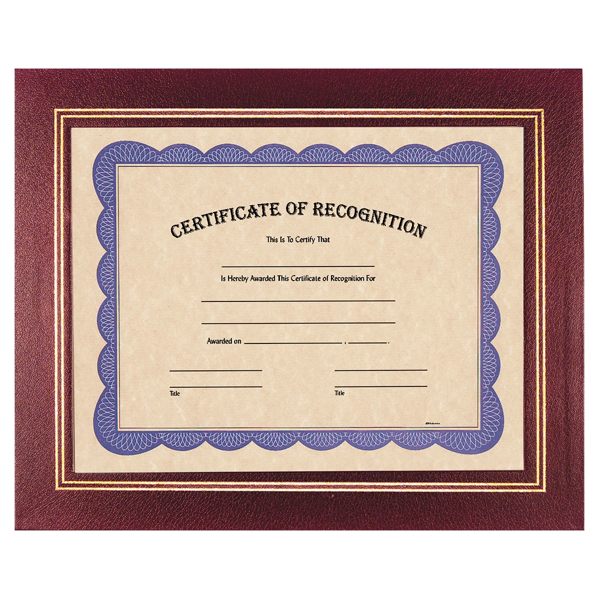 13 1/4" x 10 3/4" Burgundy Certificate Holder 1