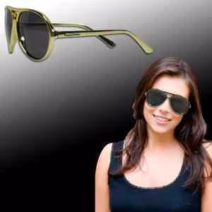 Plastic Frame Aviator Sunglasses