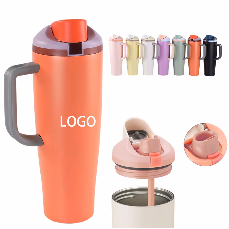 40oz Stainless Steel Tumbler Handle Bottle