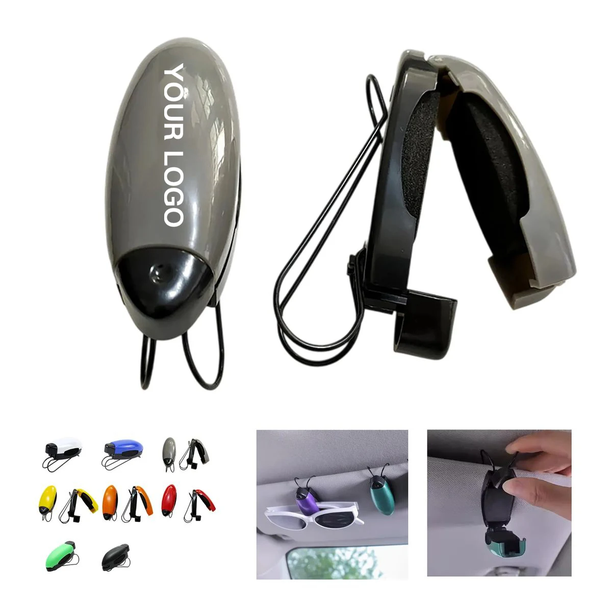 Compact Car Sunglasses Clip for Visor Storage 1