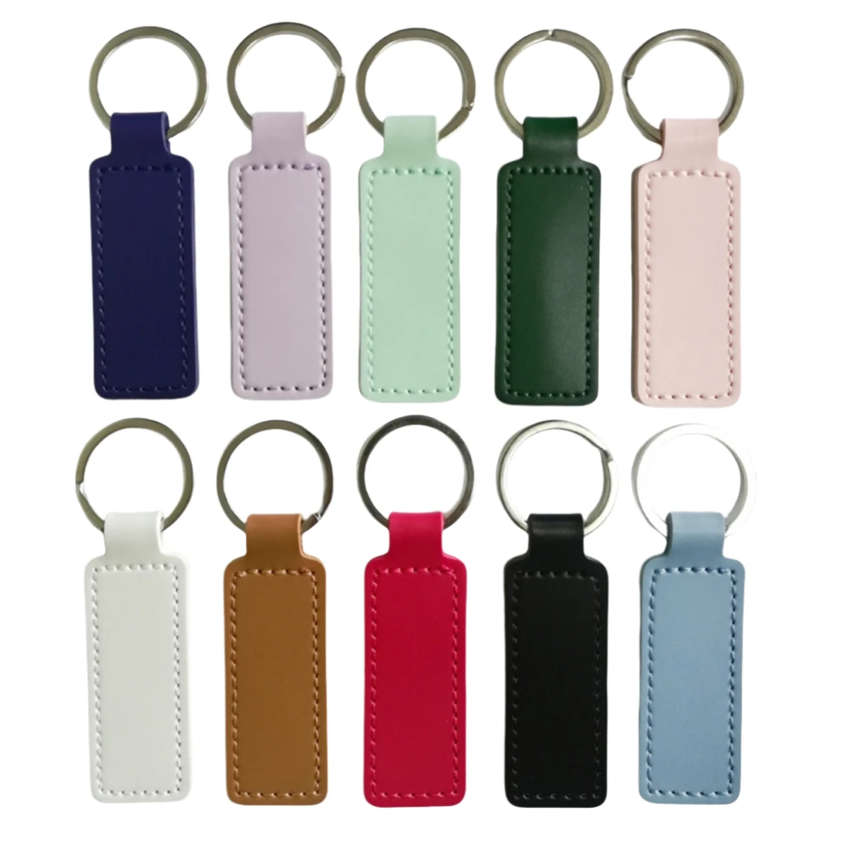Double Sided PU Leather Keychain 1