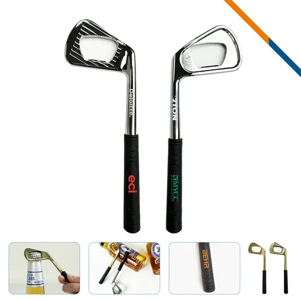 Custom Zinc Alloy Golf Club Bottle Opener 5.7 Inches — Premium Barware Promo 1