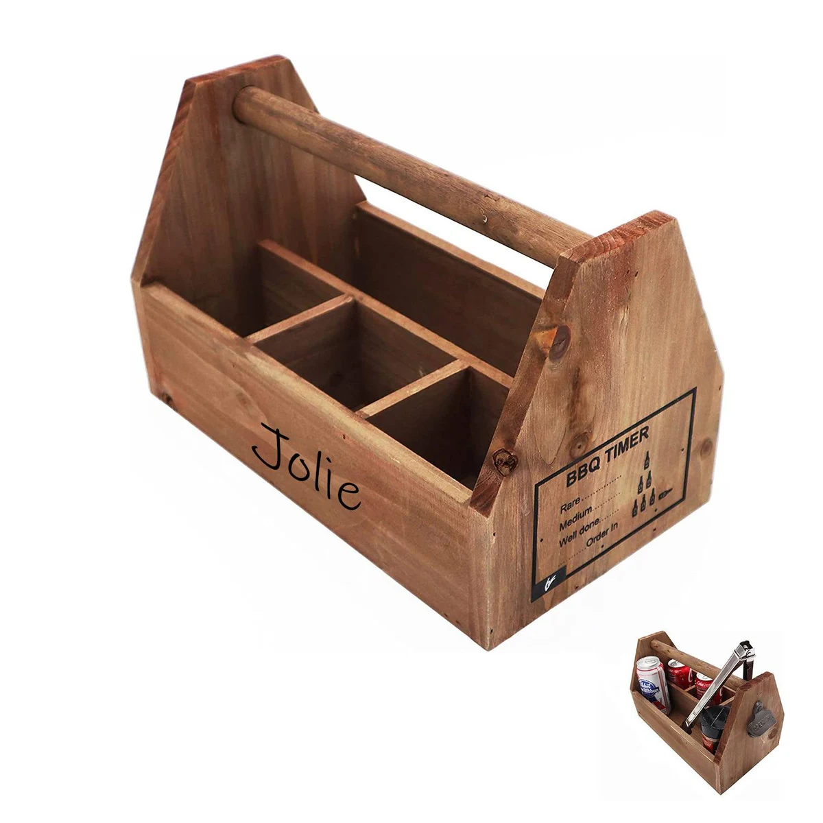 Wooden Bottle Caddy 1