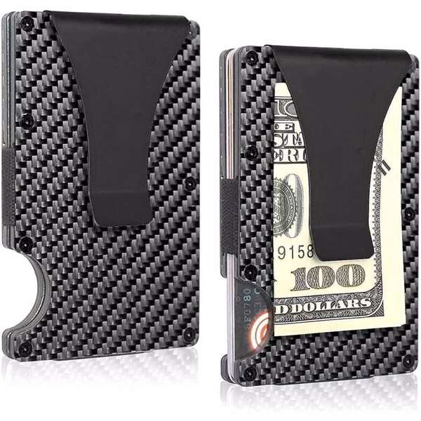 Carbon Fiber Wallet RFID Blocking Front Pocket Card