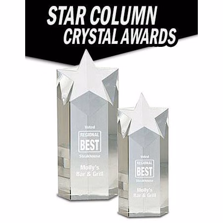 Crystal Star column 8"