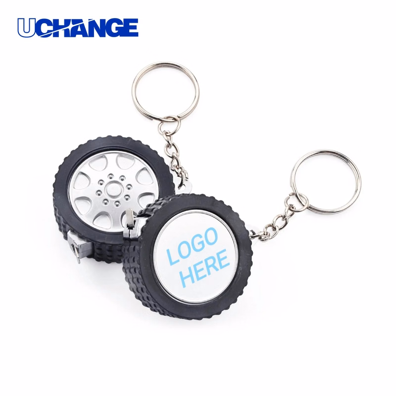 Tire-Shaped Tape Measure Keychain Tool